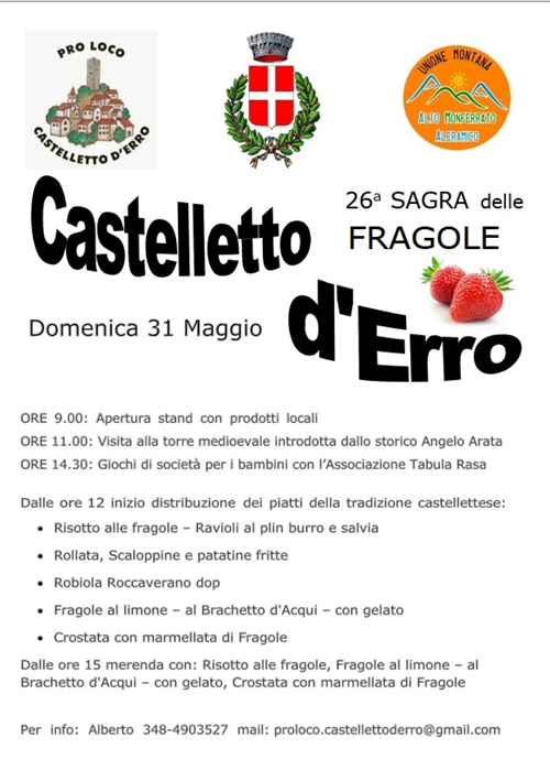 Festa delle fragole 31 maggio 2026