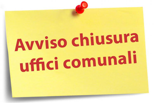 Chiusura Uffici comunali lunedì 7 e martedì 8 settembre